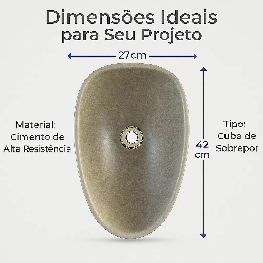 Cuba De Cimento Sobrepor – Modelo Gota.