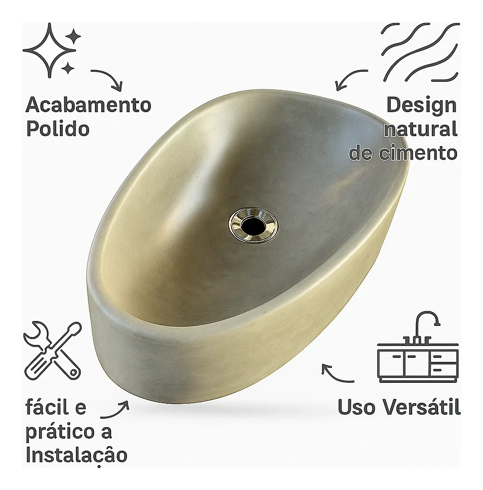 Cuba De Cimento Sobrepor – Modelo Gota.