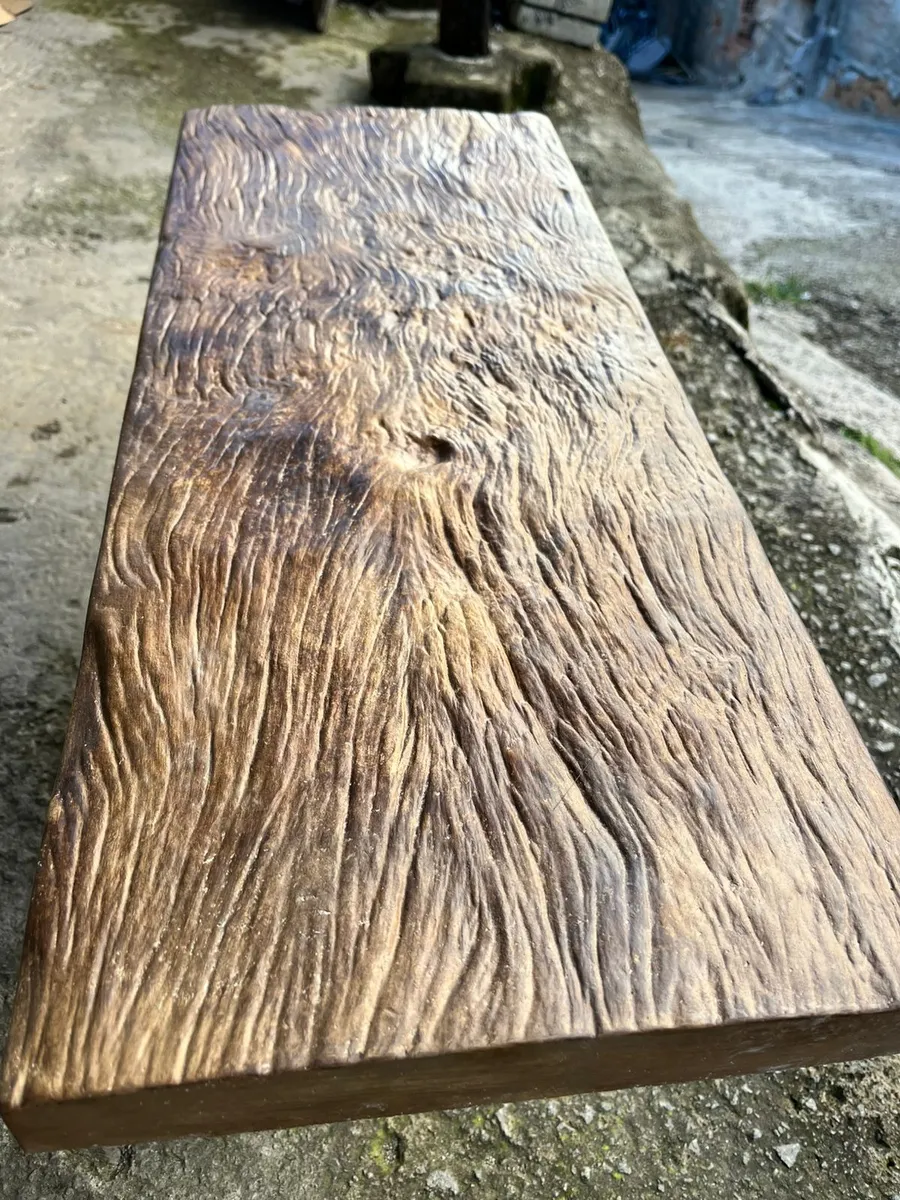 Dormente De Concreto Efeito Madeira 74x30x5 Alta Durabilide Marrom